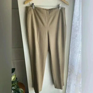 Talbots Heritage Pull On Pants Khaki Tan Size 10 Womens Dress Tapered Leg Office